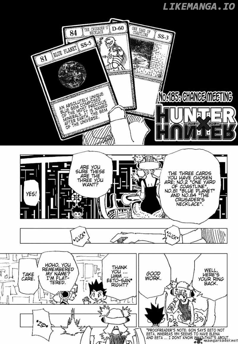 Hunter x Hunter, Chapter 185 image 03